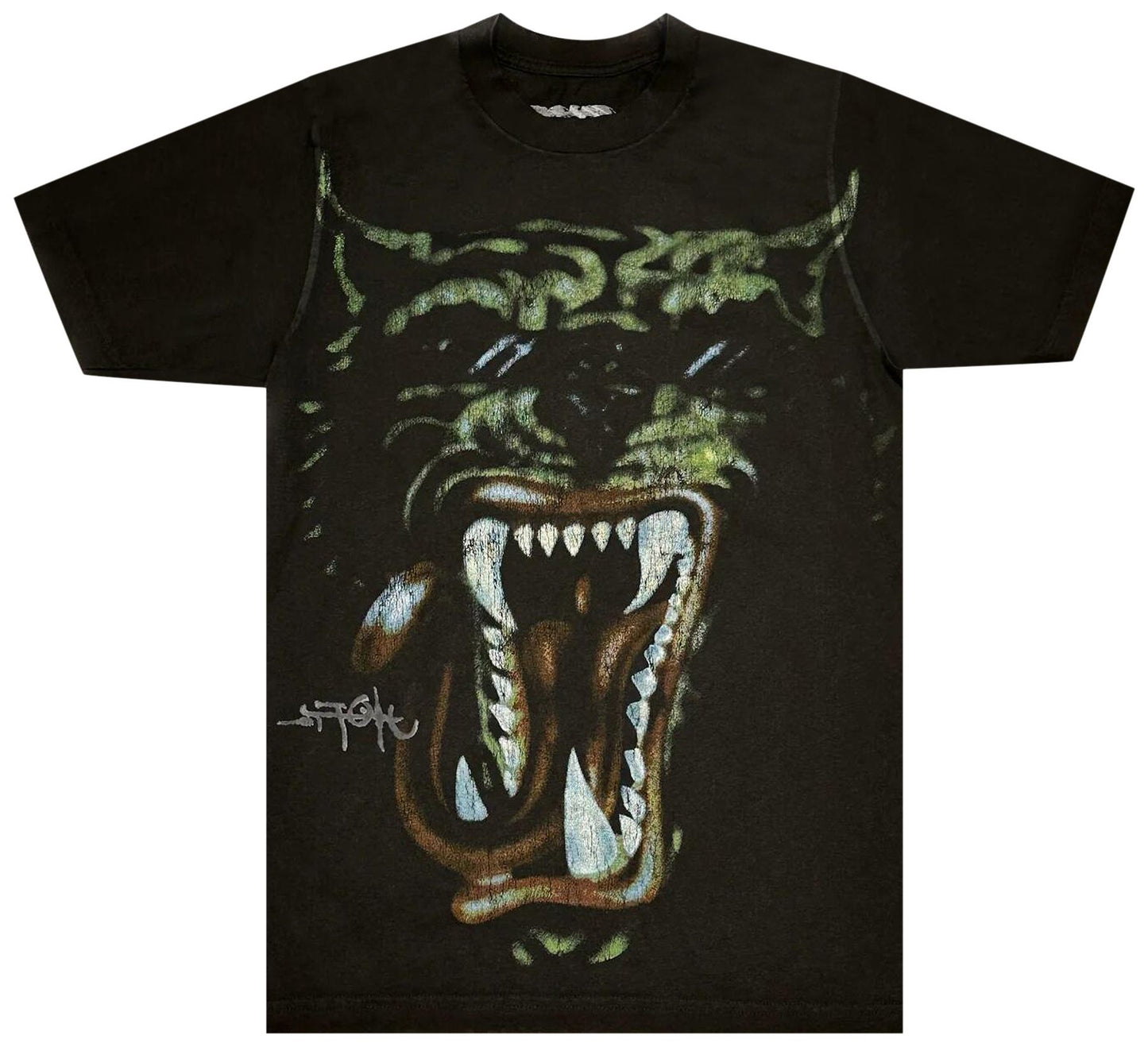 Cactus Jack by Travis Scott Green Hyena Tour Tee 'Black'