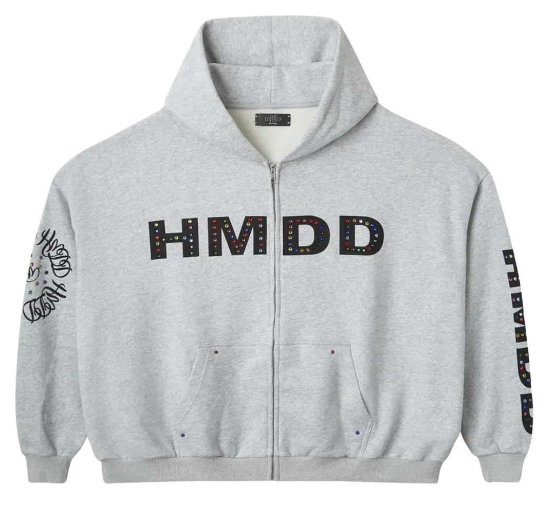 HMDD “Chimestone” Grey Zip Up Hoodie